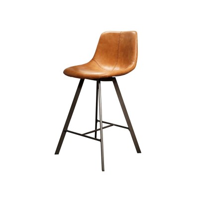 Barstoel Zig-Zag 3707 Cowhide Bruin 
