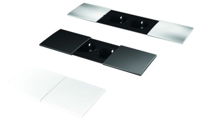 Due inbouw stopcontact met schuifdeksels Bachmann 