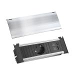 Kapsa inbouw stopcontact met USB-A en USB-C rvs-look